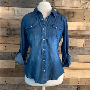 Women’s Blue Denim L/S Shirt XL